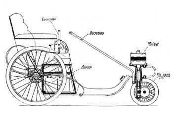 Schéma elektrického vozíku - klikněte pro zobrazení detailu
