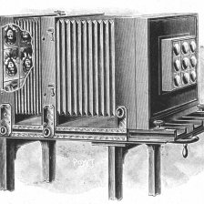 retro fotografie Lippmannův fotografický přístroj pro plastickou fotografii.