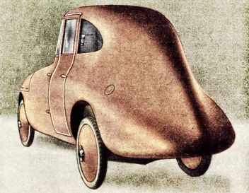 zobrazit detail historického snímku: Pohled zezadu na automobil »Dixi«.