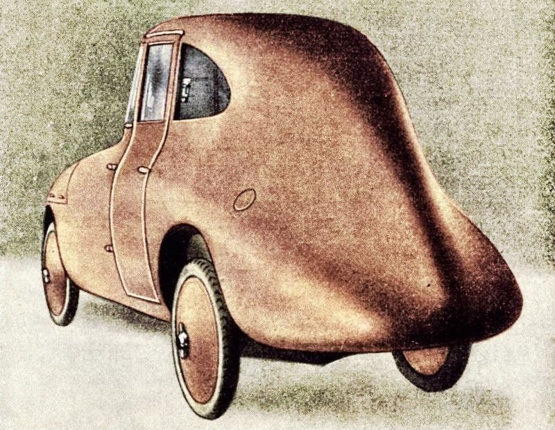 zobrazit detail historického snímku: Pohled zezadu na automobil »Dixi«.
