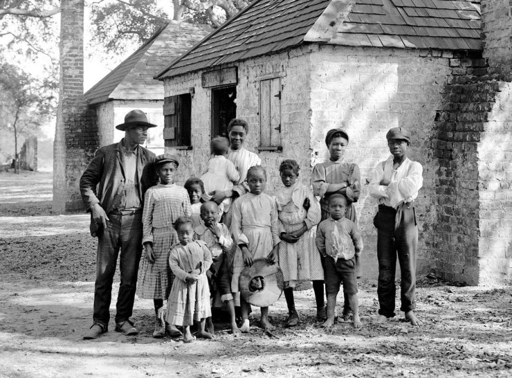 zobrazit detail historického snímku: Černoši v Americe.
