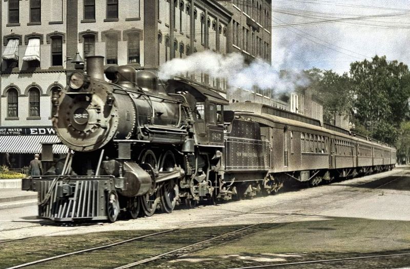 zobrazit detail historického snímku: Americký vlak »Empire State Express«.