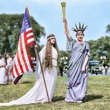 kolorovaná fotografie Amerika.