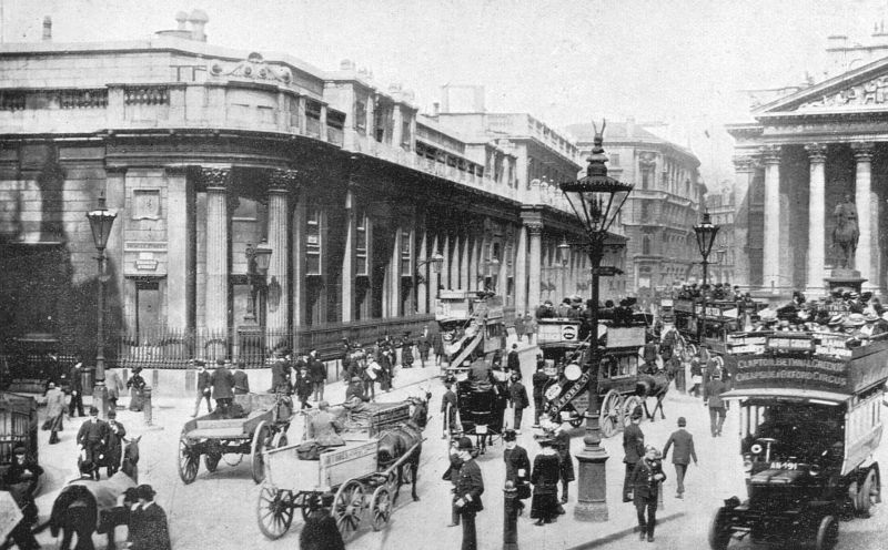 zobrazit detail historického snímku: Anglická banka v Londýně.