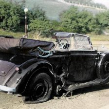 kolorovaná fotografie Mercedes zastupujícího říšského protektora Reinharda Heydricha.