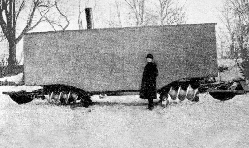 zobrazit detail historického snímku: Lední automobil Burch-ův.