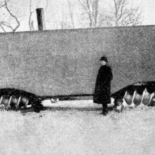 retro fotografie Lední automobil Burch-ův.