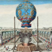 Let Montgolfièry v Paříži v roce 1783.