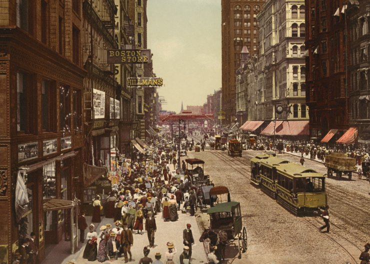 zobrazit detail historického snímku: Americké Chicago.