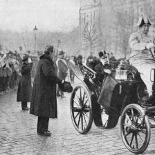 Vítání císaře Františka Josefa I. purkmistrem vídeňským.