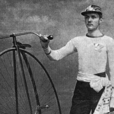 retro fotografie Josef Cífka - Champion Čech na bicyklu 1888.