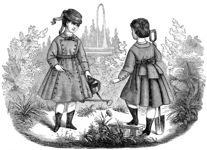 zobrazit detail historického snímku: Děti na zahradě.