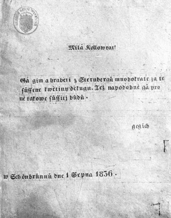 Český dopis šestiletého arcivévody, - klikněte pro zobrazení detailu