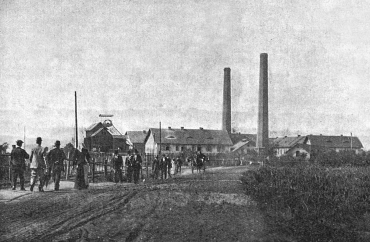 zobrazit detail historického snímku: Celkový pohled na důl »Frisch-Glück«.