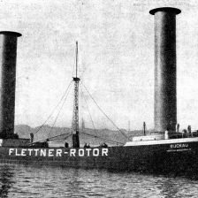 Flettnerova rotorová loď »Buckau«.