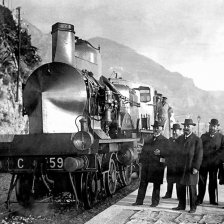 retro fotografie Francouzský expresní vlak „Côte d’Azur-Rapide“.