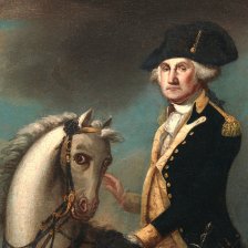 retro fotografie George Washington.