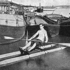 retro fotografie Goebel-ův člun.