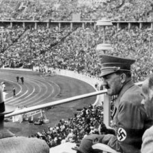 Adolf Hitler na olympiádě v Berlíně.