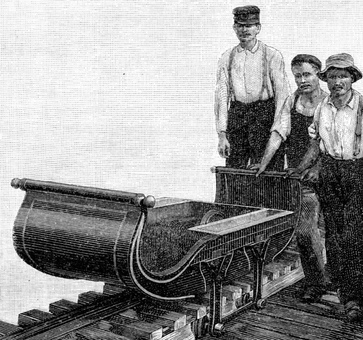 zobrazit detail historického snímku: Vozík odstředivé skluzavky.