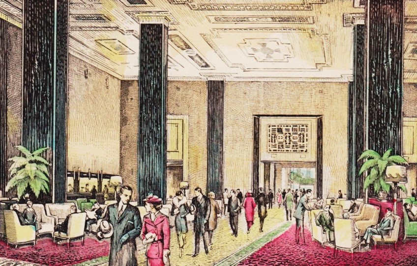Hotel Waldorf-Astoria v New Yorku. - klikněte pro zobrazení detailu