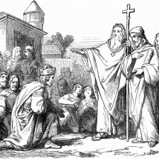 Rostislav vítá blahozvěsty slovanské sv. Konstantina a Metoděje.