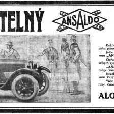 Inzerce: automobily Ansaldo.