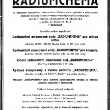 Inzerát Radiumchema.