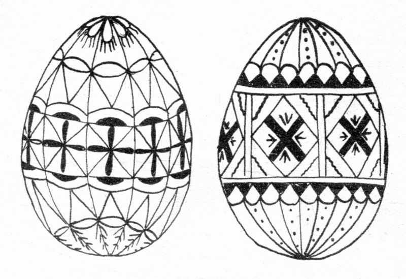 zobrazit detail historického snímku: Malovaná velikonoční vajíčka.