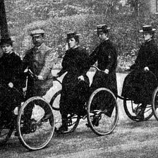 Výlet slepců na bicyklu.