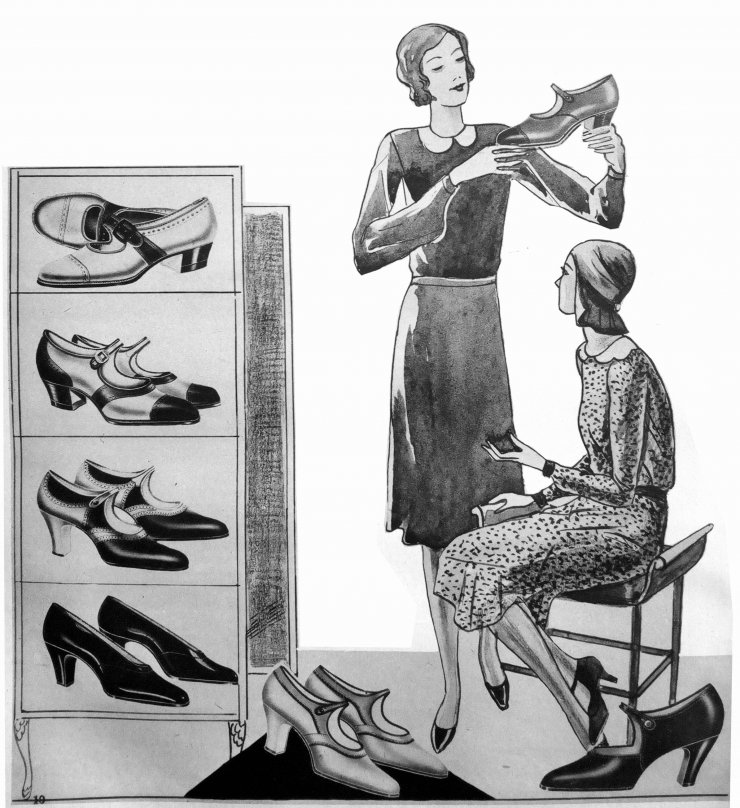 zobrazit detail historického snímku: Dámské módní boty.