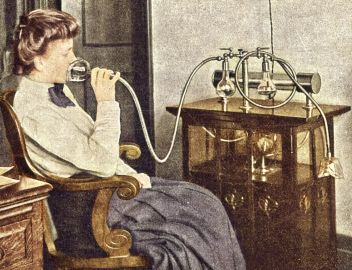 zobrazit detail historického snímku: Přístroj na vdychování ozónu.