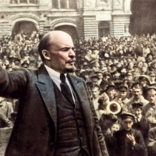 kolorovaná fotografie Vladimir Iljič Lenin.