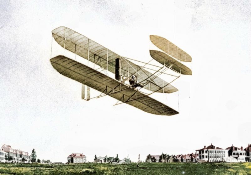 zobrazit detail historického snímku: Letadlo bratří Wrightů.
