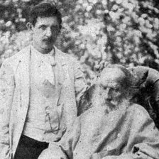 Hrabě Lev N. Tolstoj se svým lékařem.