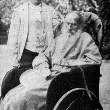 Hrabě Lev N. Tolstoj se svým lékařem.