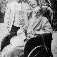Hrabě Lev N. Tolstoj se svým lékařem.