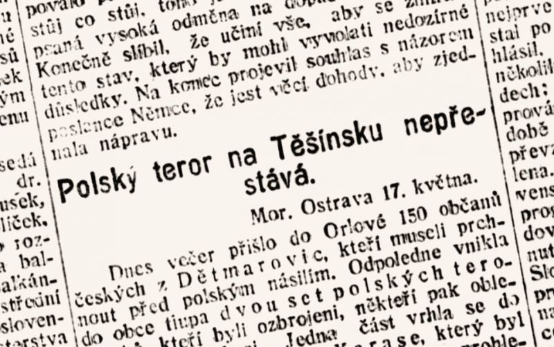 zobrazit detail historického snímku: Titulek z Lidových novin, vydaných 18.5.1920.