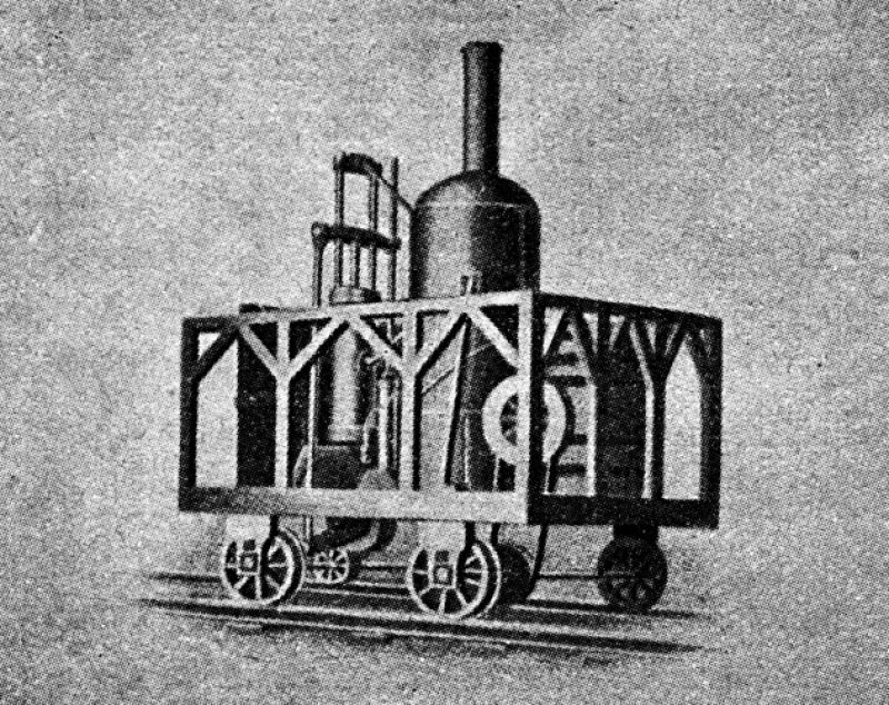 zobrazit detail historického snímku: Vývoj lokomotiv v Americe. Rok 1830.