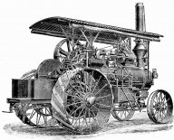 Lokomobila - parní lokomotiva pro jízdu po silnici: Některé stroje ze začátku minulého století...