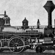 retro fotografie Vývoj lokomotiv v Americe. Rok 1860.
