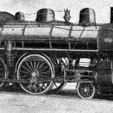 retro fotografie Vývoj lokomotiv v Americe. Rok 1900.