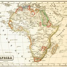 Mapa Afriky z „Malého příručního atlasu“ z roku 1846.
