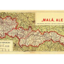 Mapa Československa po zábrání pohraničí na základě Mnichovské dohody.