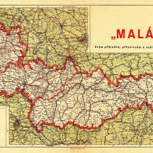 Mapa Československa po zábrání pohraničí na základě Mnichovské dohody.