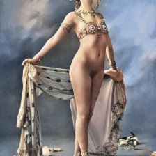 kolorovaná fotografie Mata Hari.