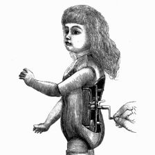 Mluvící loutka.
