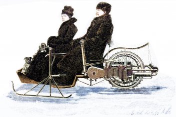 zobrazit detail historického snímku: Automobil na ledě.