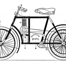 Motorový bicykl Slavia firmy Laurin a Klement 
