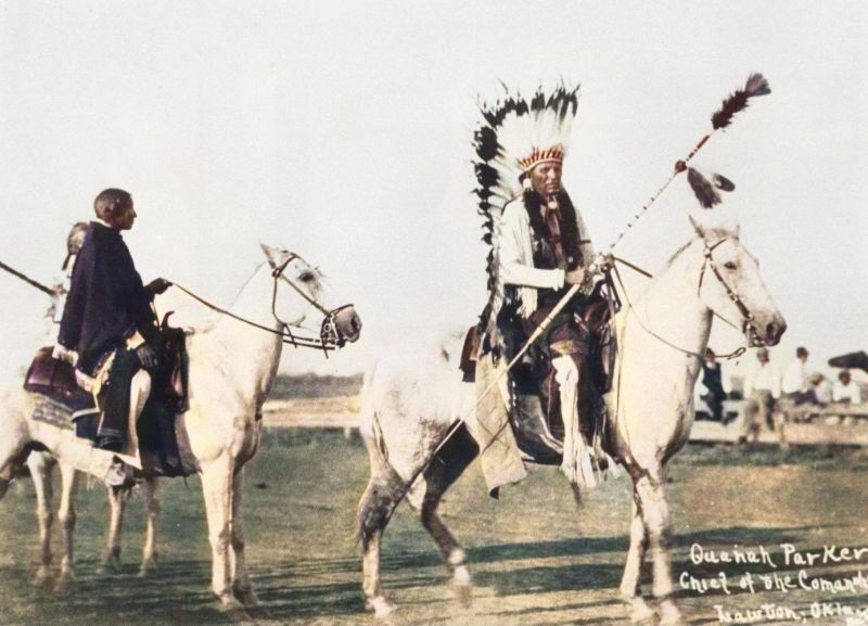 zobrazit detail historického snímku: Indiánský náčelník Quanah Parker.